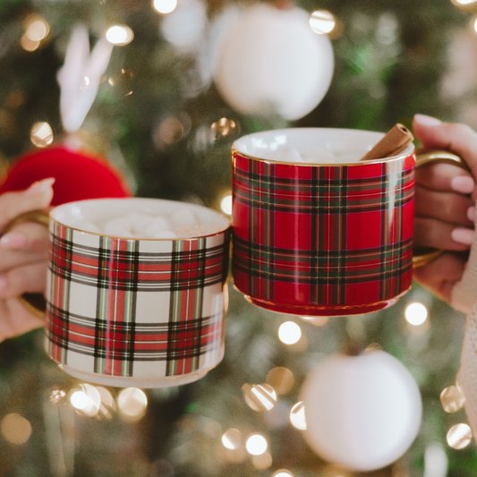 Red Plaid Coffee Mug