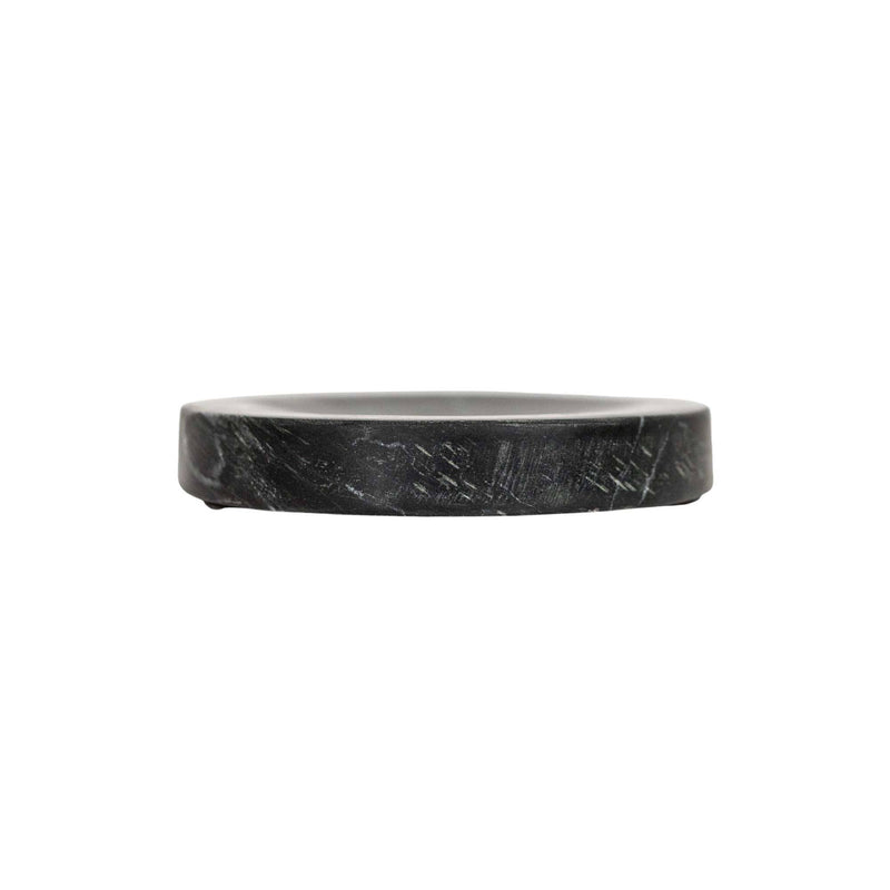 Round Black Marble Spoon Rest
