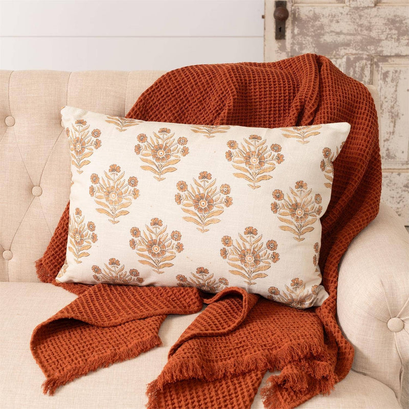 Amber Block Print Lumbar Pillow