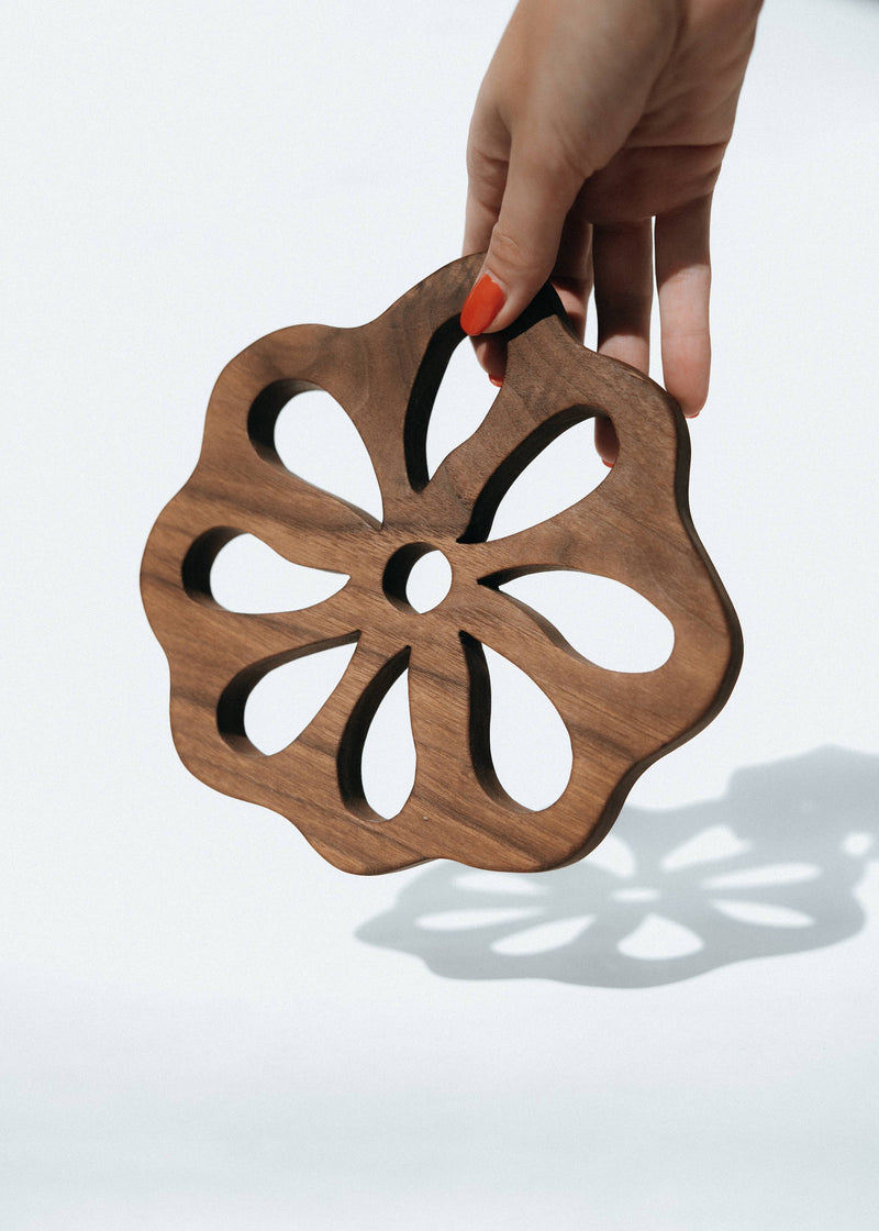 Floral Wood Trivet