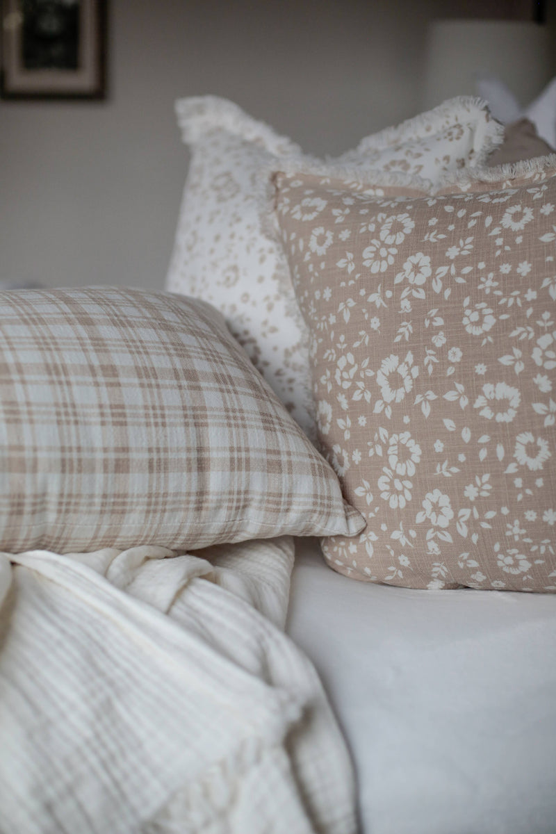 Floral Fringe Pillow Cover | Fleur + Fray Collection