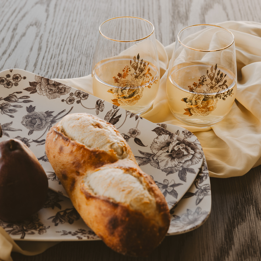 Brown Delft Stacking Trays - Set of 2