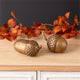 Brass Finish Acorn Accents - Set of 2