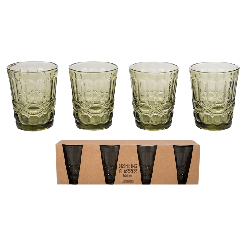 Vintage Juice Glasses - Green