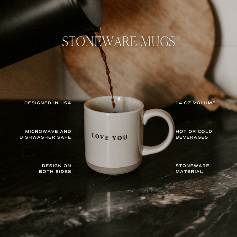 Brown Leaves Stoneware Coffee Mug