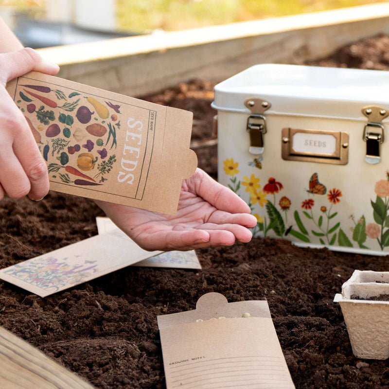Wildflower Botanicals Tin Seed Storage Box