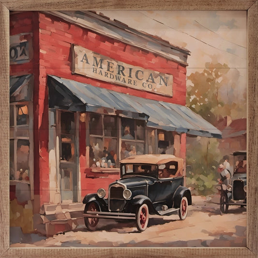 nostalgic hardware store wall decor