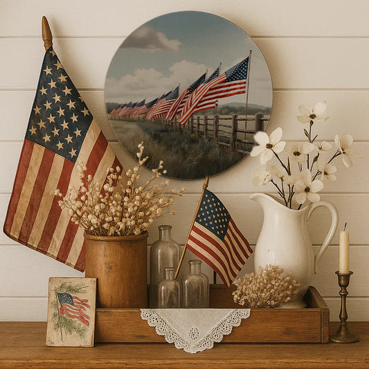 patriotic farmhouse countryside wall decor