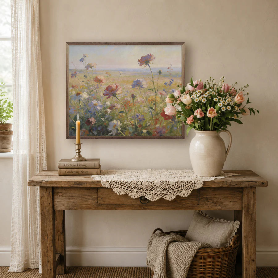 cottage farmhouse floral wall decor