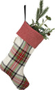 Cream Plaid Stocking
