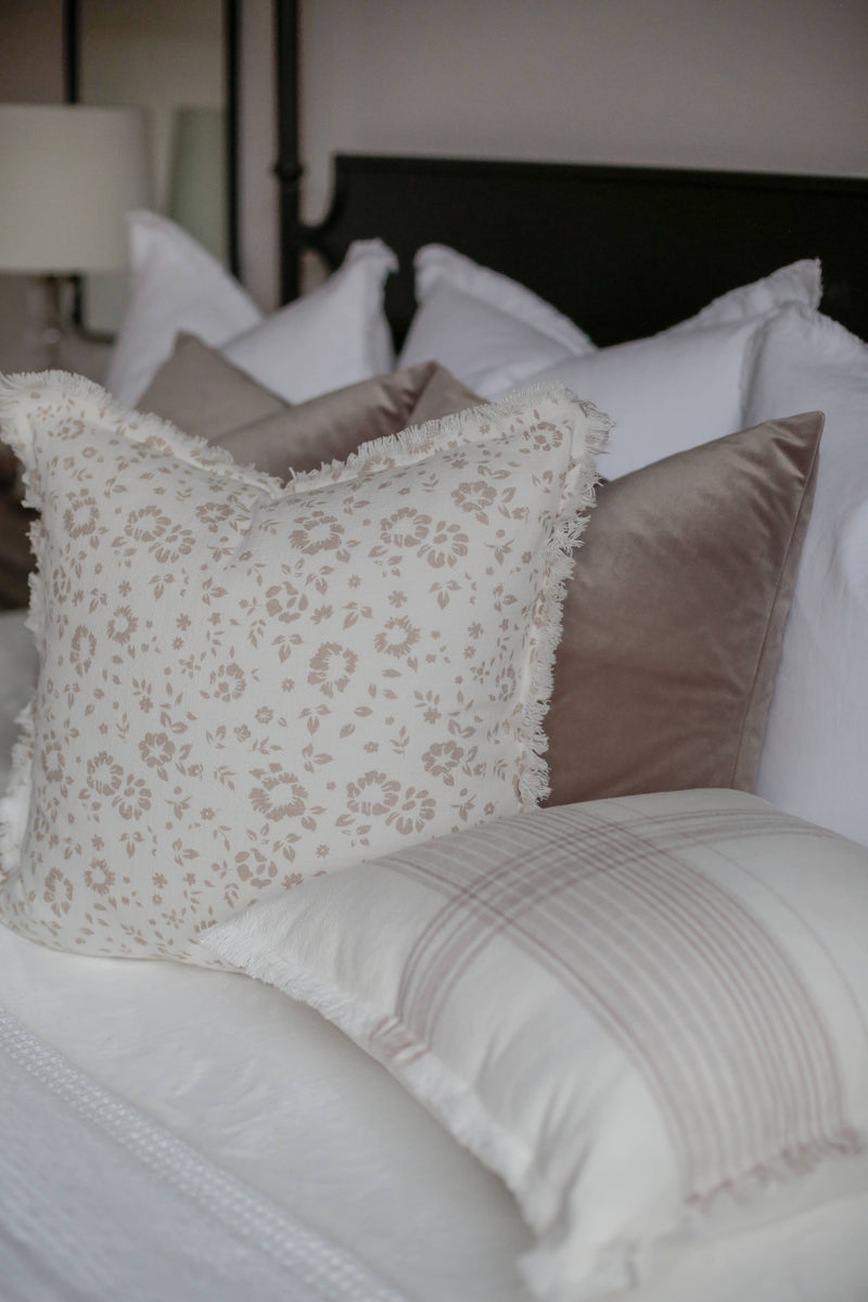Floral Fringe Pillow Cover | Fleur + Fray Collection