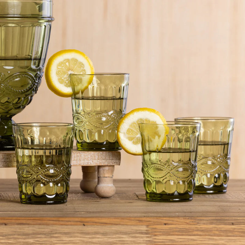 Vintage Juice Glasses - Green