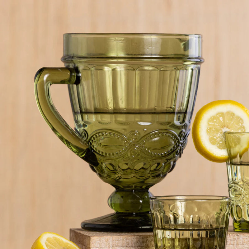 Vintage Juice Glasses - Green