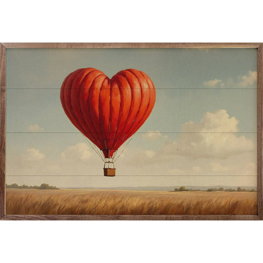 Heart Hot Air Balloon Wall Art