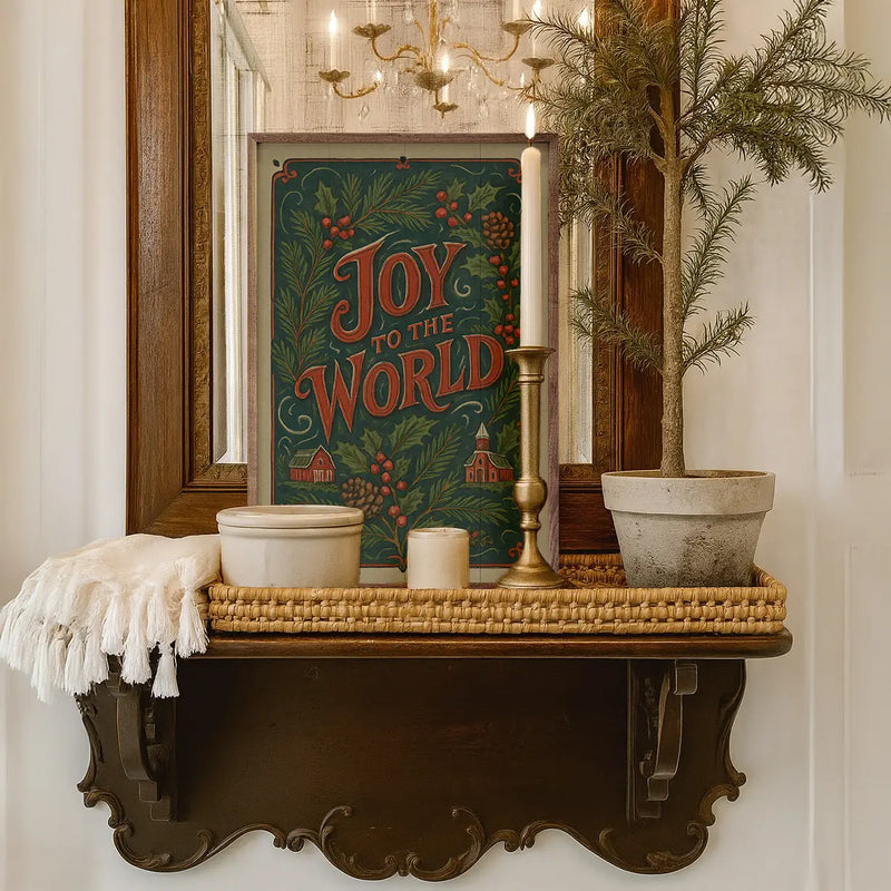 Joy To the World Vintage Postcard