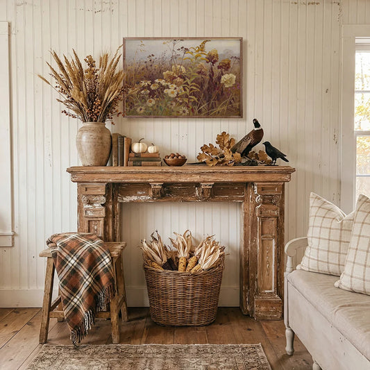 Late Season Wildflower Meadow Wood Wall Art