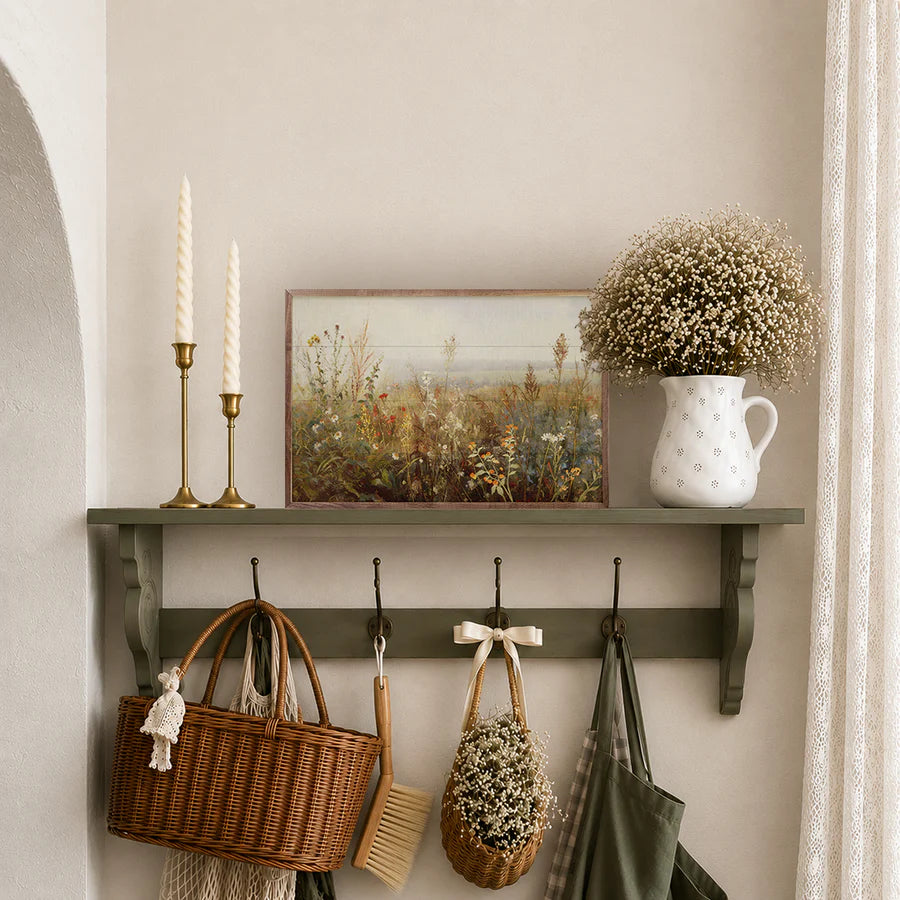 cottage farmhouse floral wall decor