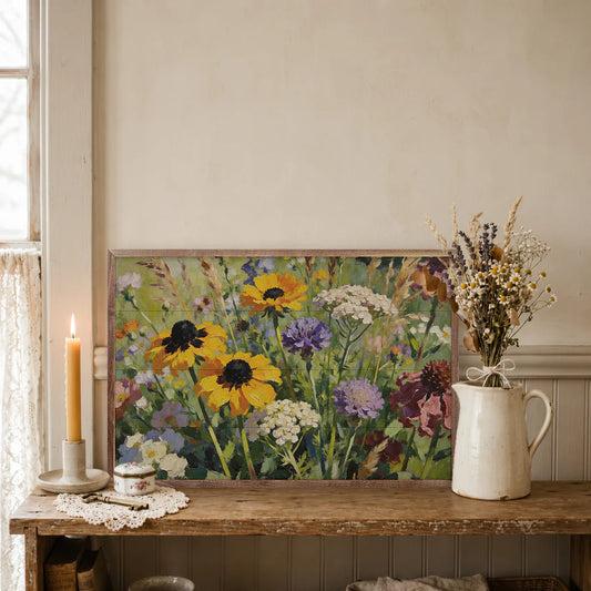 soft floral cottage wall art