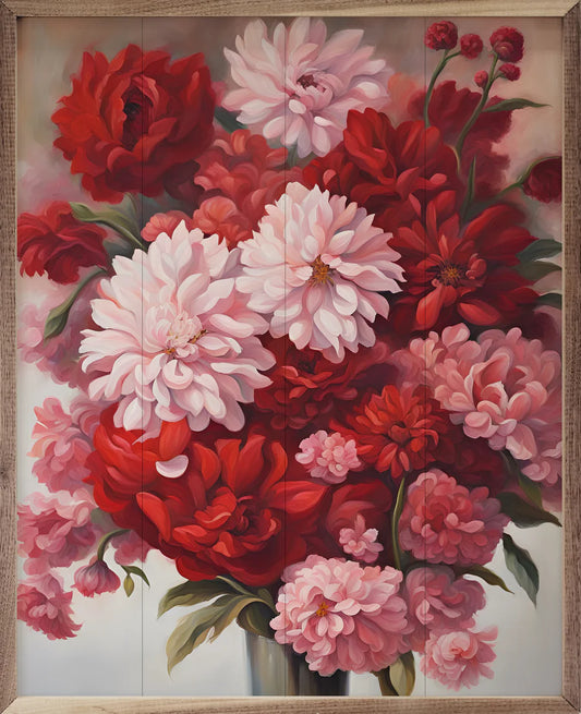 Red And Pink Bouquet Wall Art