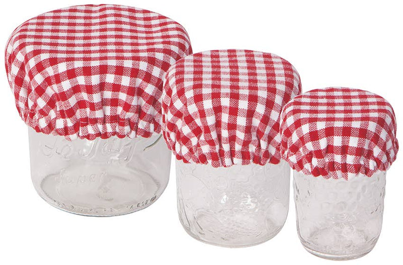 Red Gingham Mini Bowl Covers | Set of 3