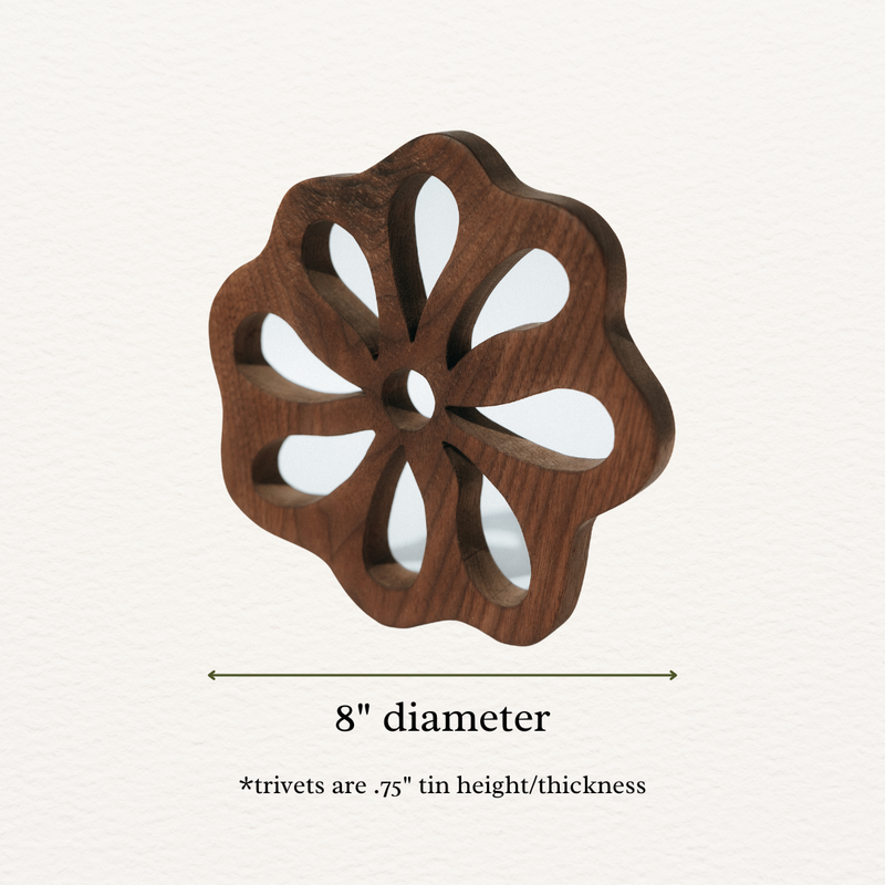Floral Wood Trivet