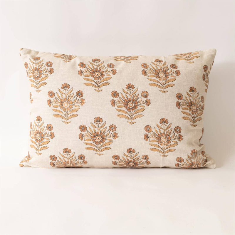 Amber Block Print Lumbar Pillow