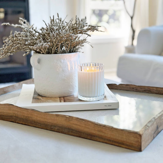Morning | Driftwood + Sea Salt Fluted Coconut Wax Candle