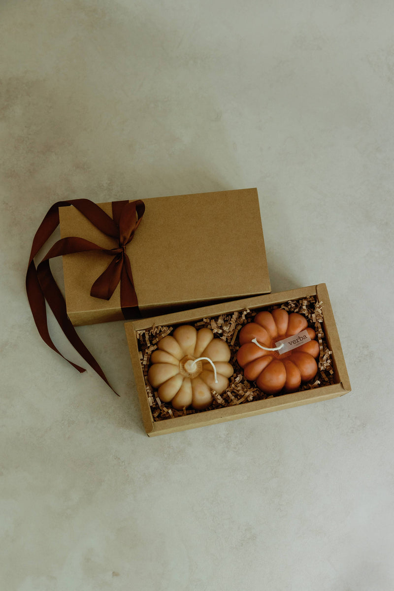 Fall Pumpkin Candle Set