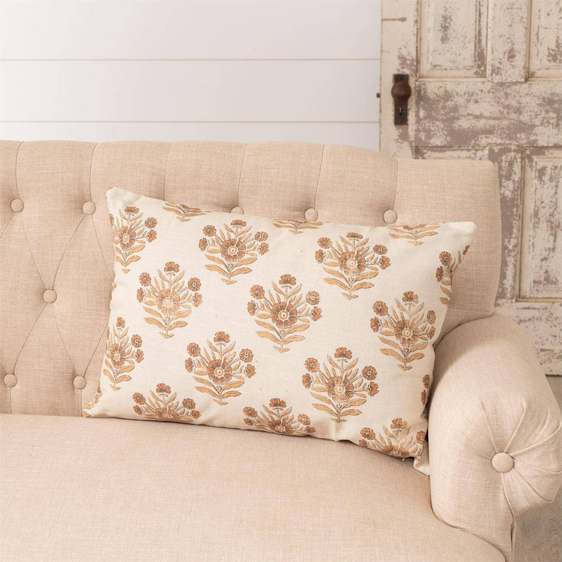 Amber Block Print Lumbar Pillow