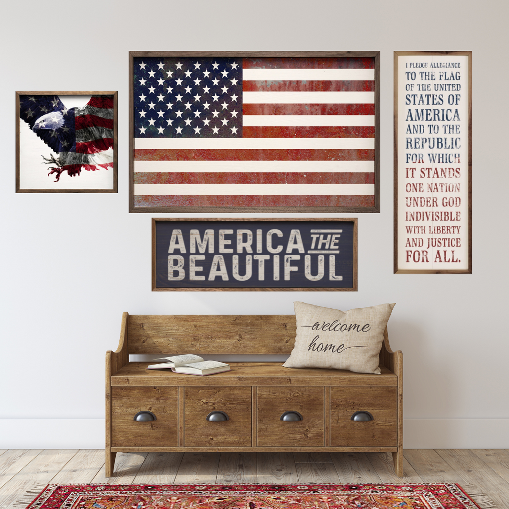 Rustic American Flag, American Flag, Patriotic Decor, Patriot, Handmade, Wall Decor, Flag Decor, American, Patriotic Decor, American Decor, American, America, America The Beautiful