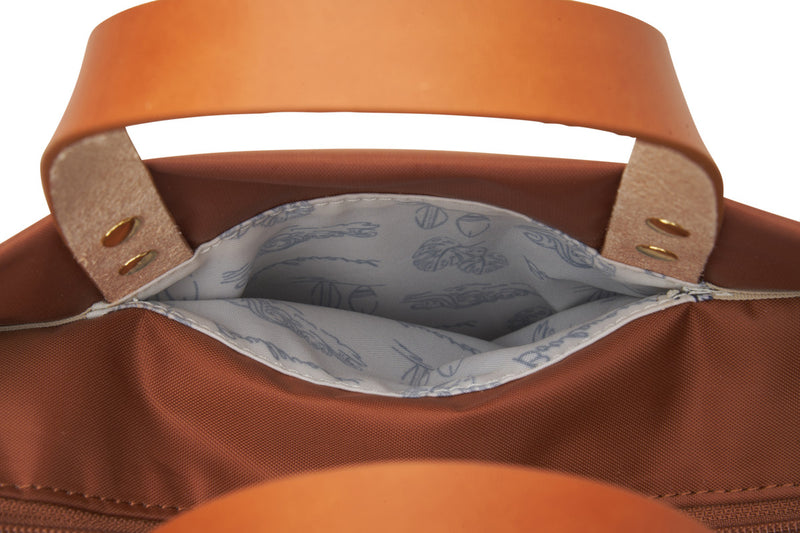 Joey Nylon Tote with Leather Accents