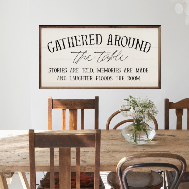 Gathered Around The Table - White or Black
