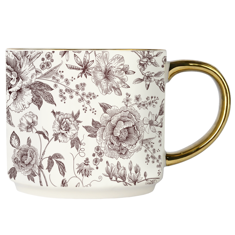 Brown Delft Coffee Mug