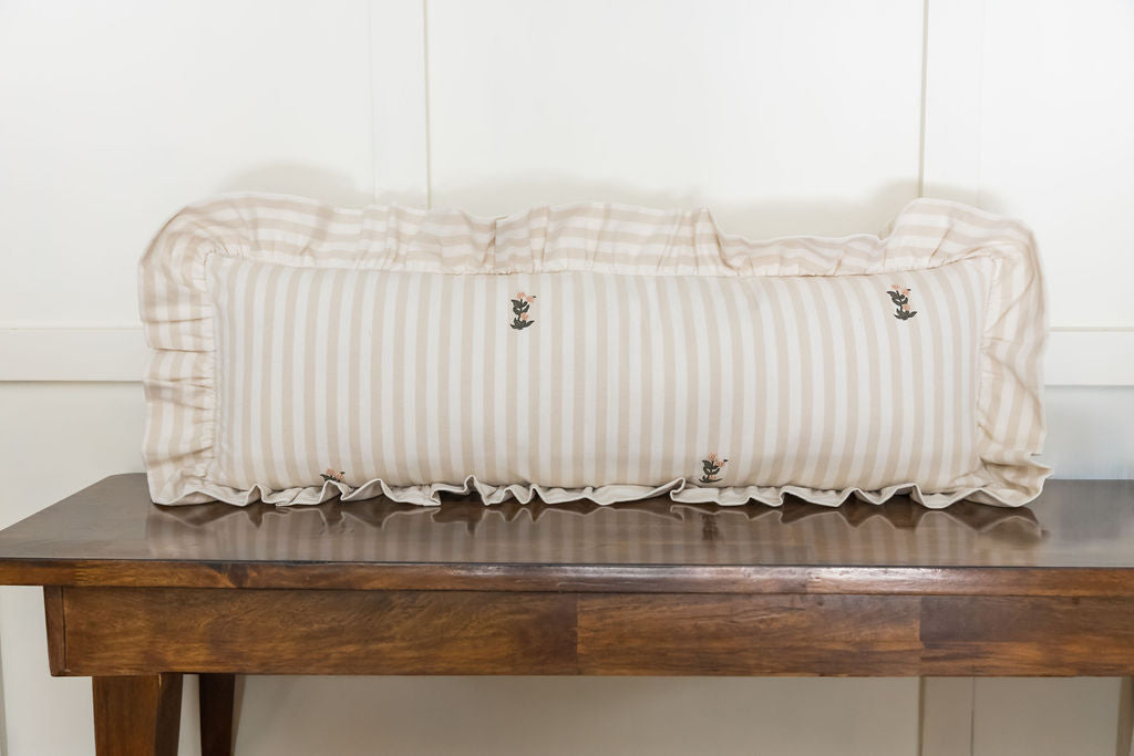 Frances Ruffled Lumbar Pillow Cover