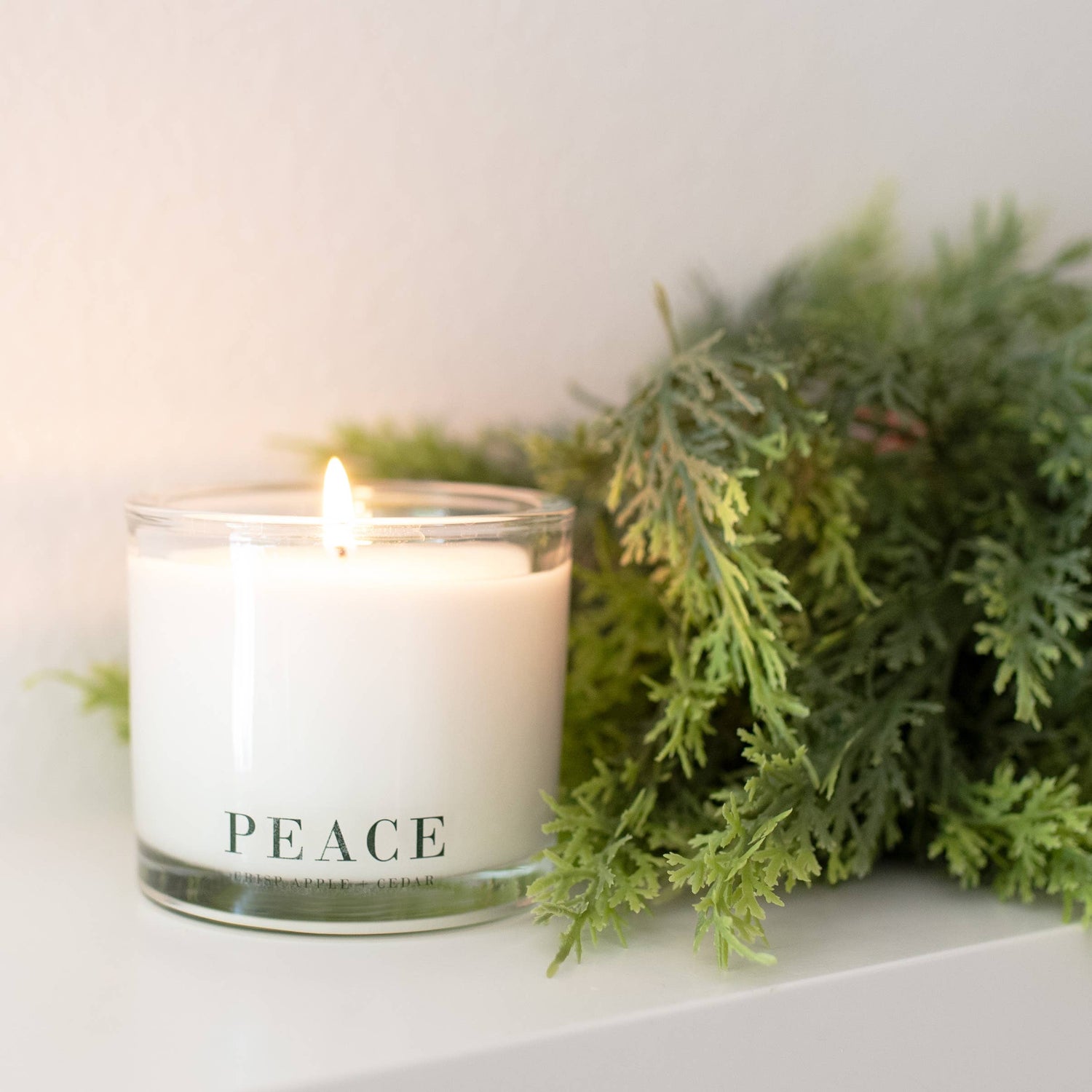 Peace | Crisp Apple & Cedar Coconut Wax Candle