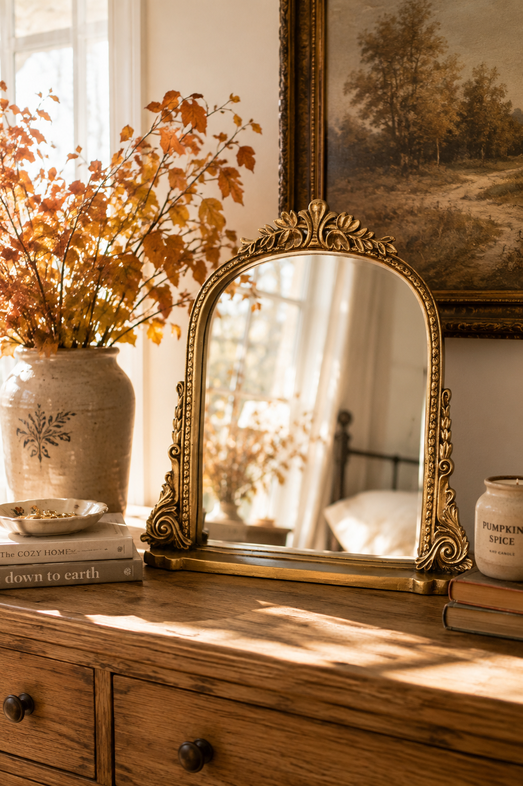 Vintage Arch Tabletop Mirror