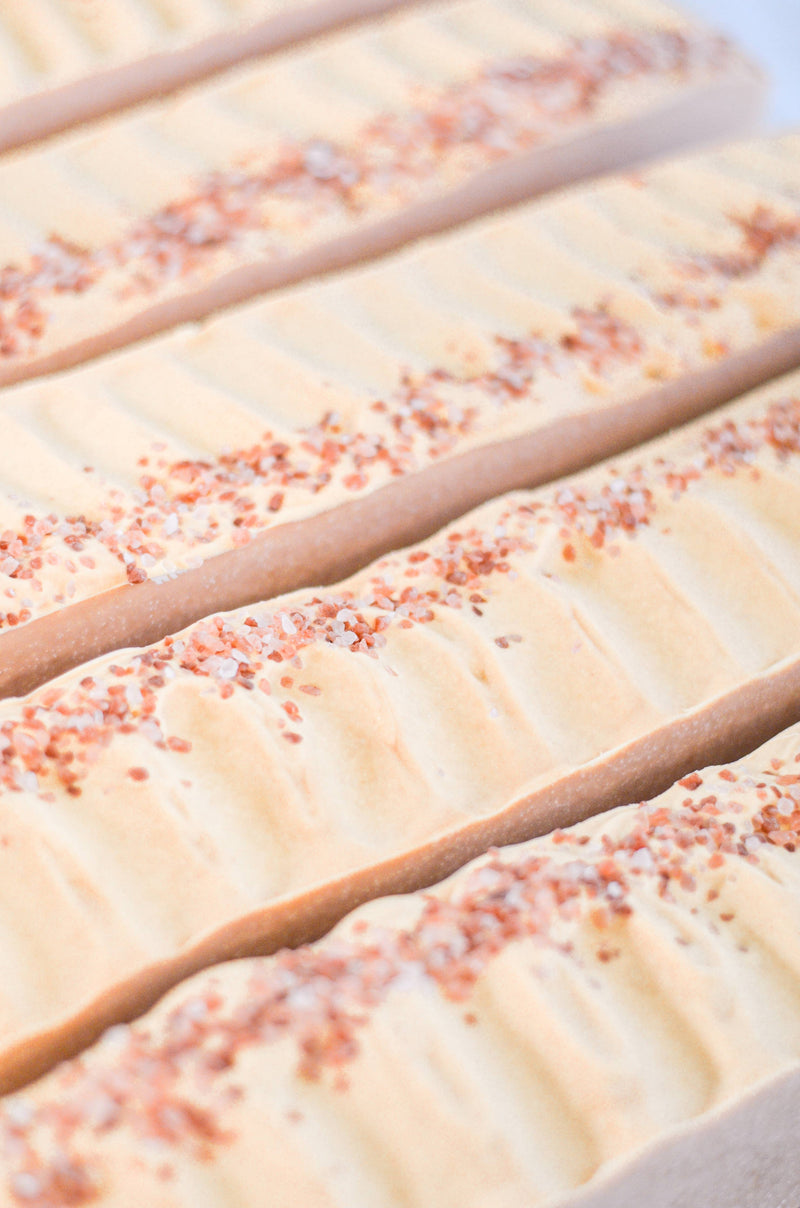 Pink Salt + Grapefruit Cleansing Bar Handmade Tallow and Goat Milk Soap Bar