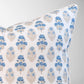 Vivienne Mughal Flower Pillow Cover in Blue