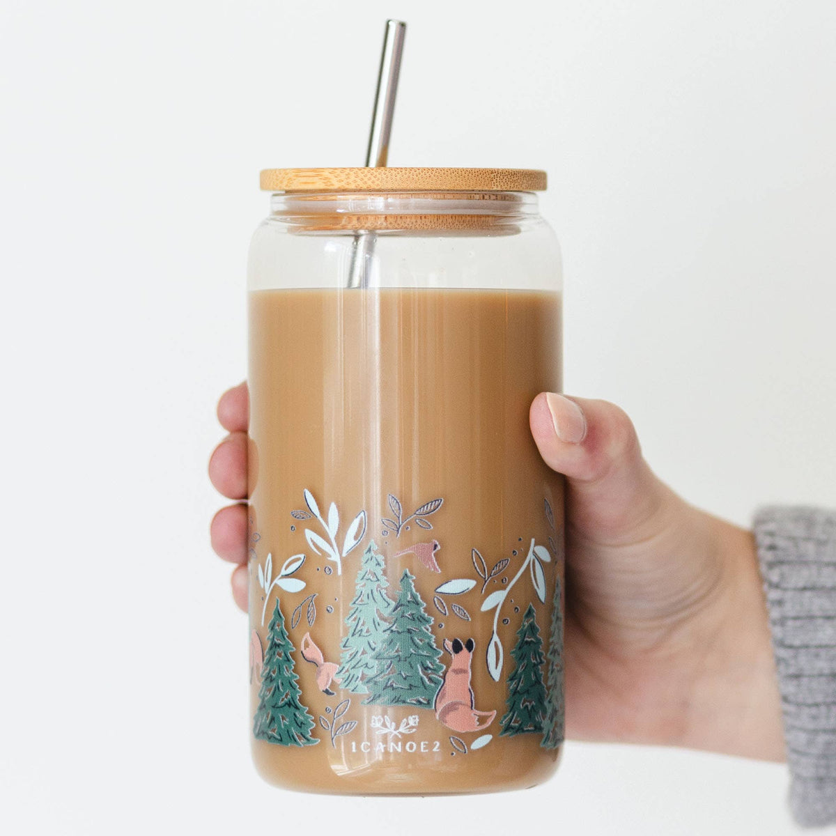 Forest Fox Glass Tumbler