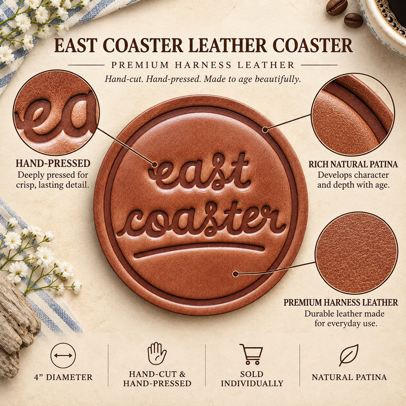 East Coaster Leather Coaster