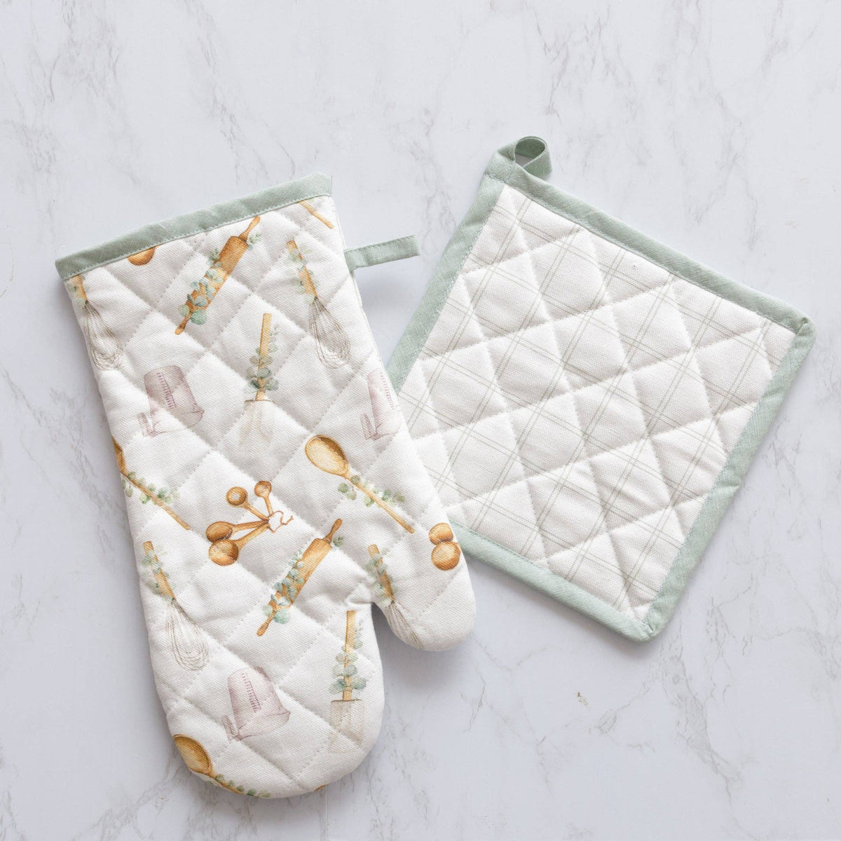 Baking Utensils Oven Mitt And Pot Holder Set
