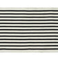 Black-Ivory Cotton Blend Classic Striped Rug