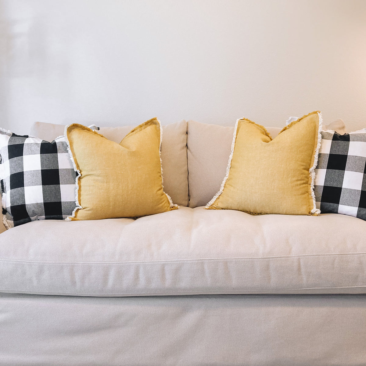 Mustard Fringe Pillow