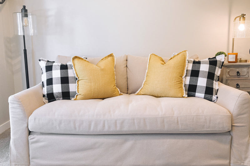 Mustard Fringe Pillow