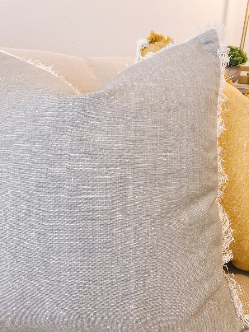 Stone Fringe Pillow Cover