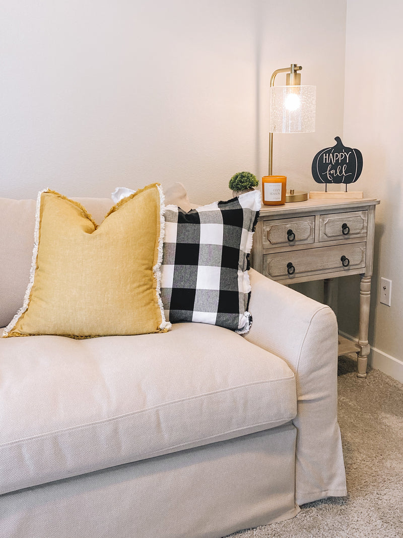 Mustard Fringe Pillow