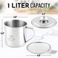 Bacon Grease Container With Strainer & Lid