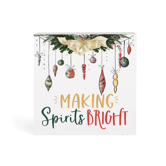 Making Spirits Bright Wood Block