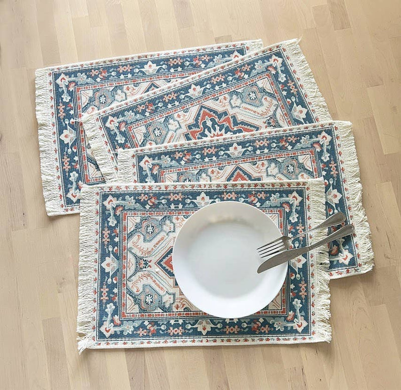 Antique Print Placemat - Navy