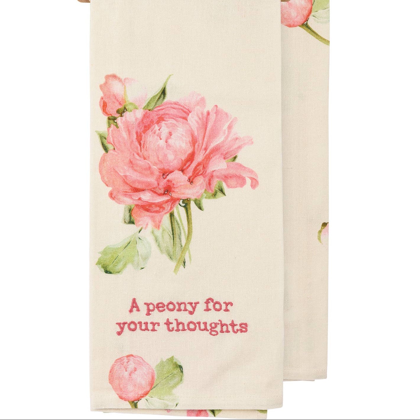 A Peony For Your Thoughts Kitchen Towel